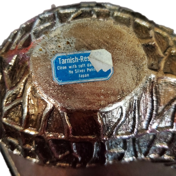 Vintage F.B. Rogers Silver-plated Peanut Shaped Lidded Bowl Japan - Picture 4 of 6